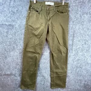 Rustic Dime Jeans Mens 30 Olive Green Stretch Slim Fit Straight